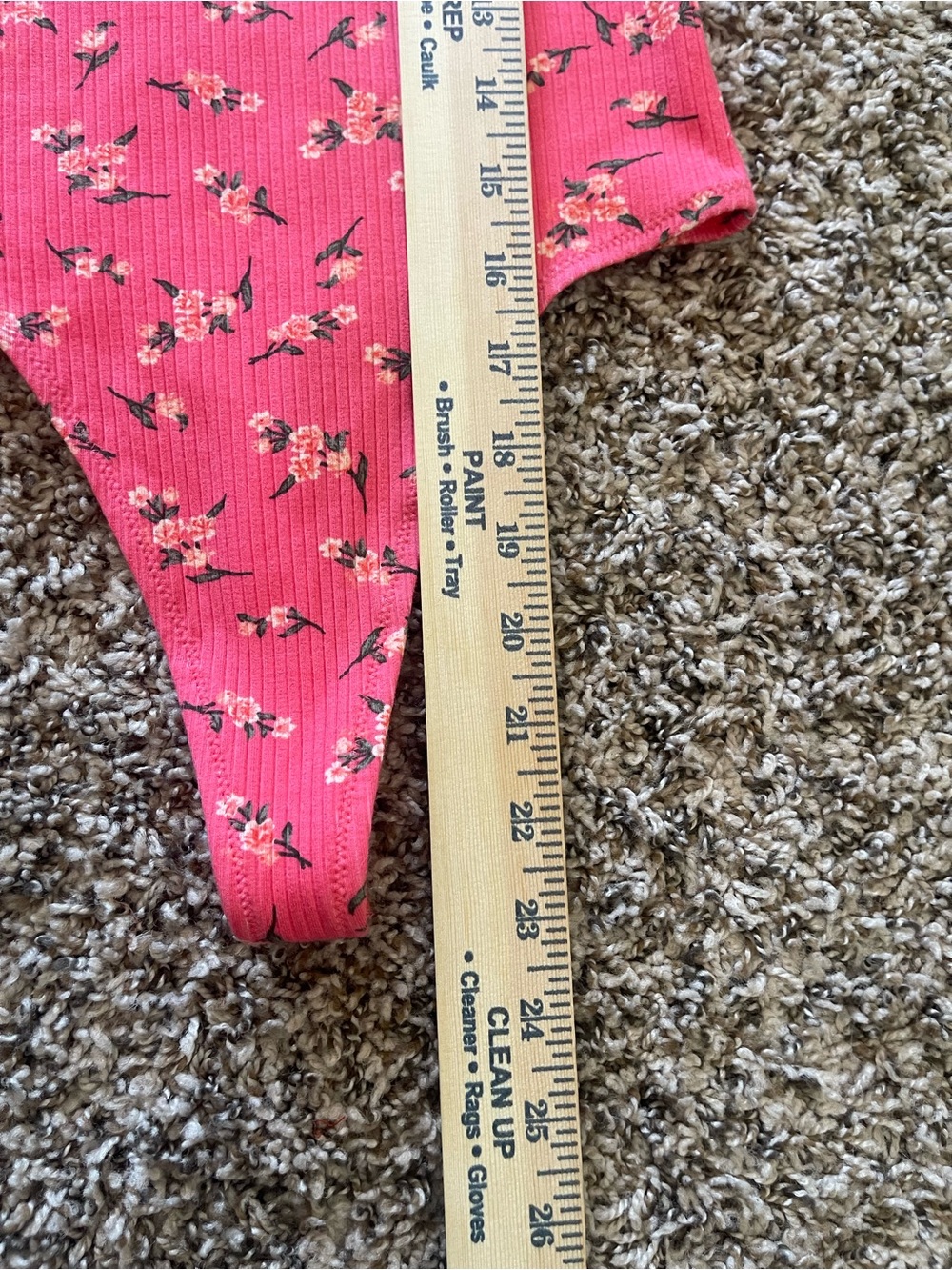 NWT Victoria's Secret PINK Floral Lace Trim Ribbed Bodysuit Cami Top XS Coral - Picture 5 of 15